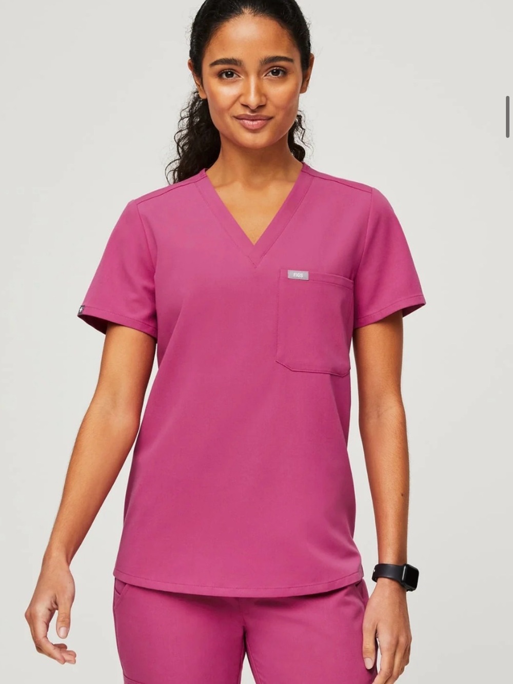 Figs Women's Scrub Set in Electric Orchid